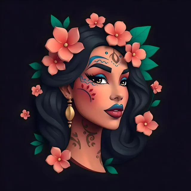 Lady On Black 1