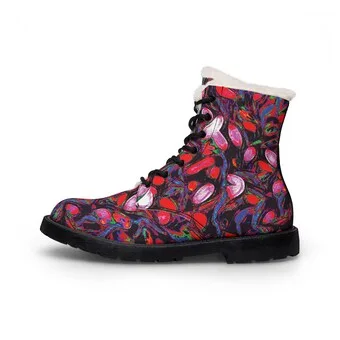 Red Blush Women's Fur & Leather Boots