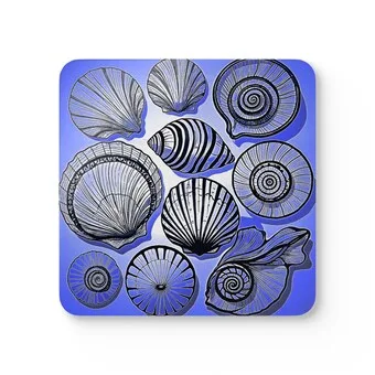 Shells 2 Corkwood Coaster Set