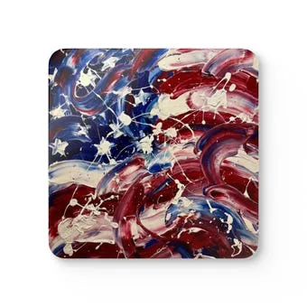 Flag 2 Corkwood Coaster Set
