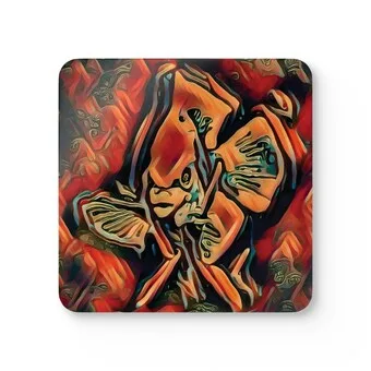 Scarlet Deb Corkwood Coaster Set