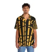 Golden Bamboo Pattern Hawaiian Shirt Bula Shirt