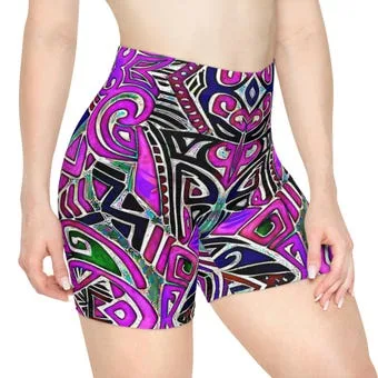 Purple Indo Women's Biker Shorts