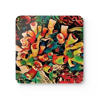 Tubular Corkwood Coaster Set