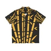 Golden Bamboo Pattern Hawaiian Shirt Bula Shirt