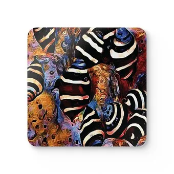 Snail Parade Corkwood Coaster Set