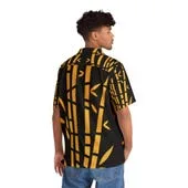 Golden Bamboo Pattern Hawaiian Shirt Bula Shirt