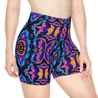 Purple H Women's Biker Shorts