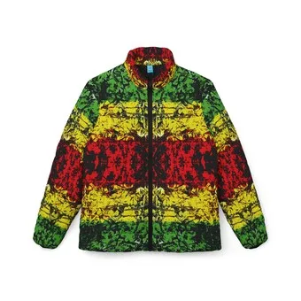 Reggae Stripe Women's Puffer Jacket