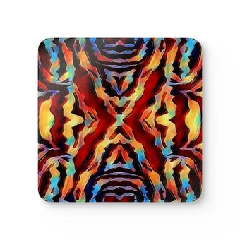 Tiger C Corkwood Coaster Set