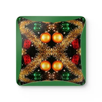 Christmas Pillow Corkwood Coaster Set
