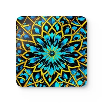 Blue Lace A Corkwood Coaster Set