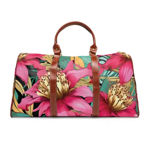 Summer Garden Floral Pattern Travel Bag