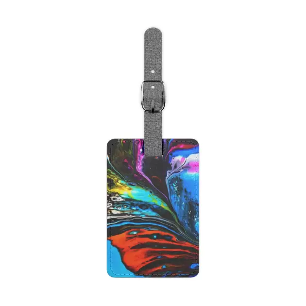 Saffiano Polyester Luggage Tag, Rectangle