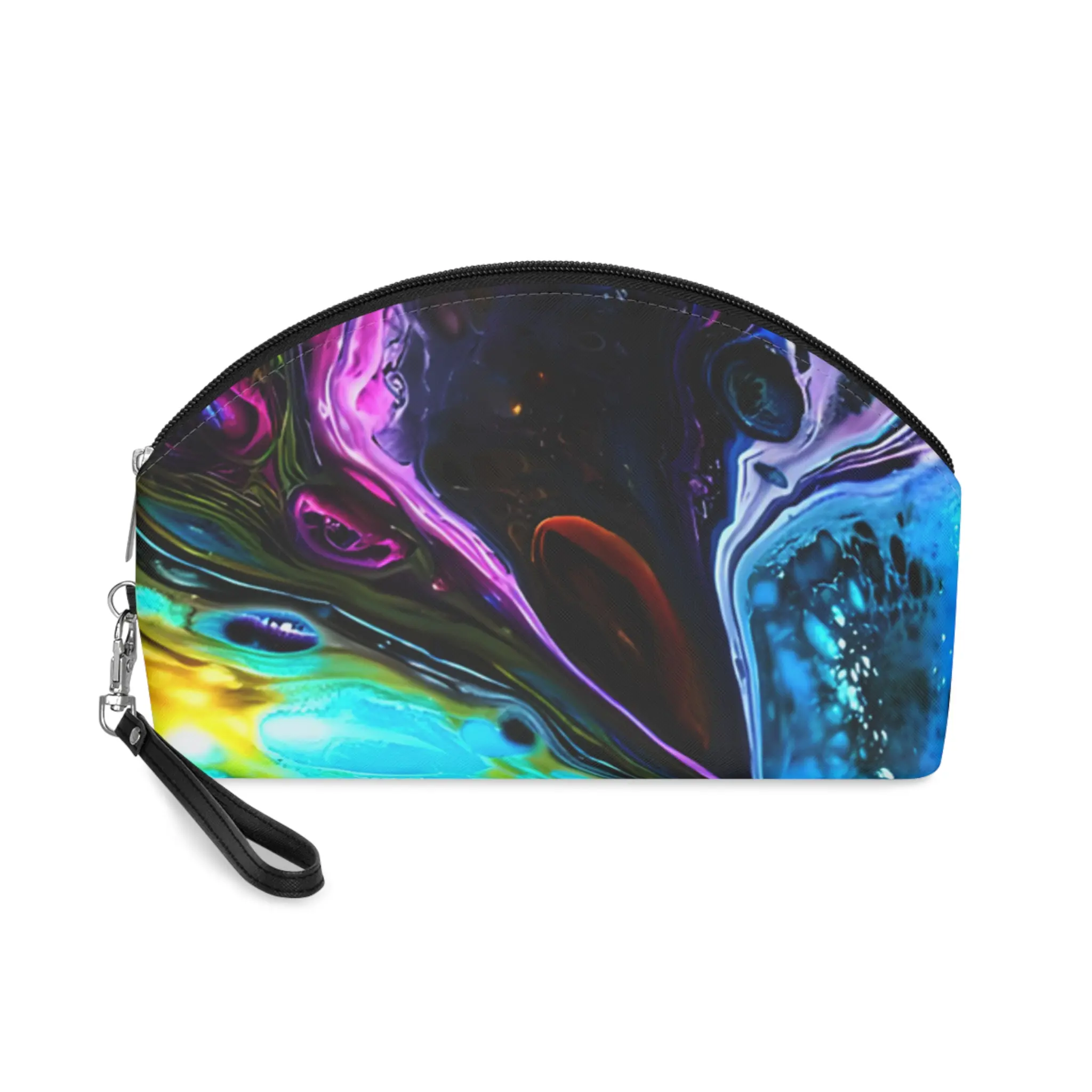 Cosmic Swirl Makeup Bag | Galaxy or Ocean-inspired Spiral Pouch