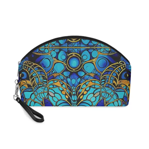 Abstract Lobsters Makeup Bag | Coastal Seafood Pattern Cosmetic Pouch