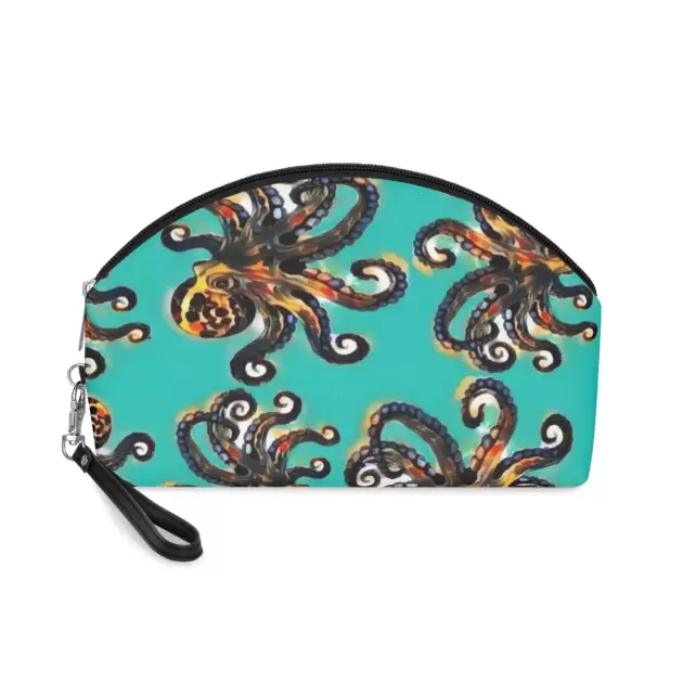 Color-Changing Octopus Makeup Bag | Octopus Playing Chameleon-Ink Cosmetic Pouch