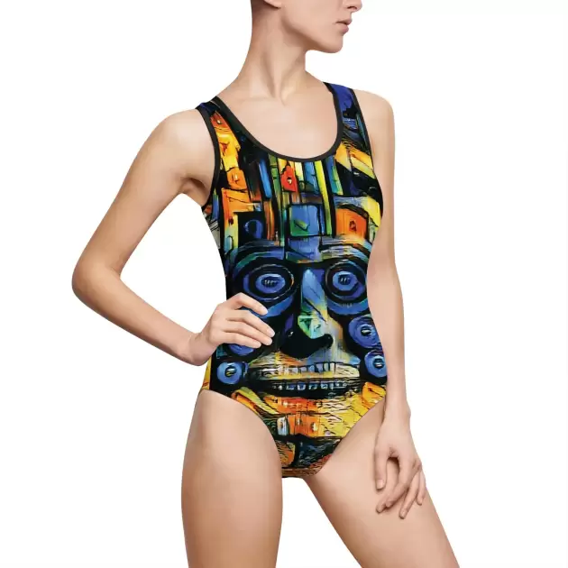 Purple Face - Womens Swimwear