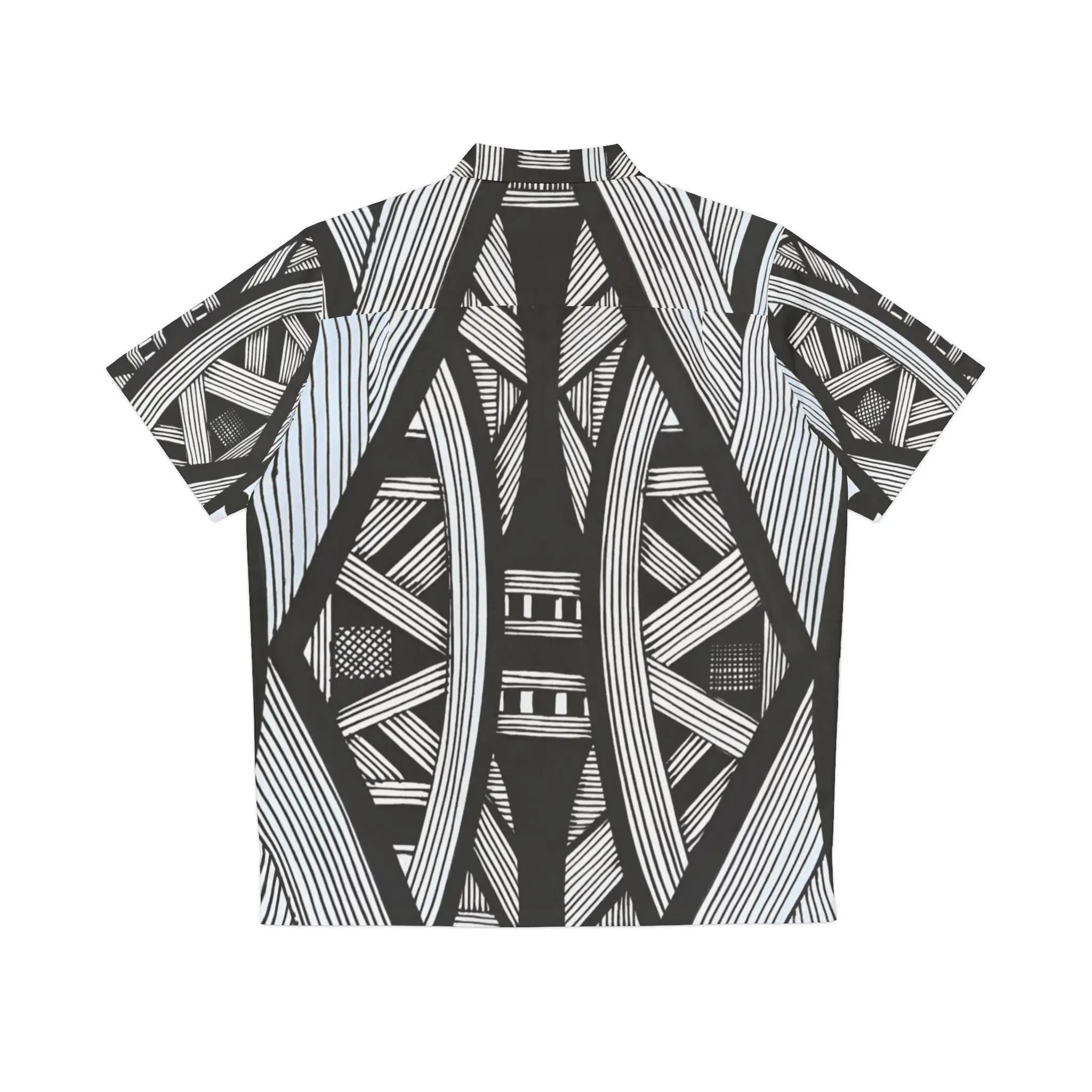 Black White Tribal Lines - Hawaiian Shirt
