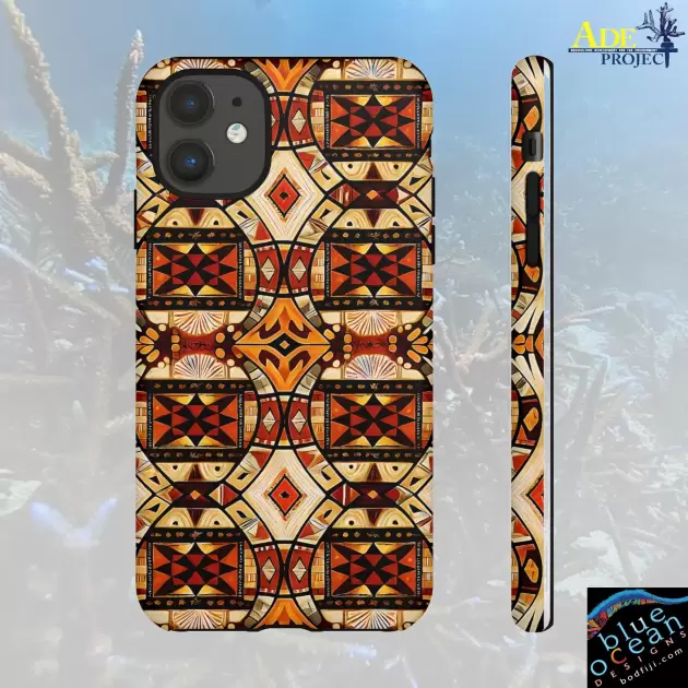 Tapa Too Tight iPhone Tough Case - Walt Smith Fiji Ocean Art - Supports ADE Reef Restoration