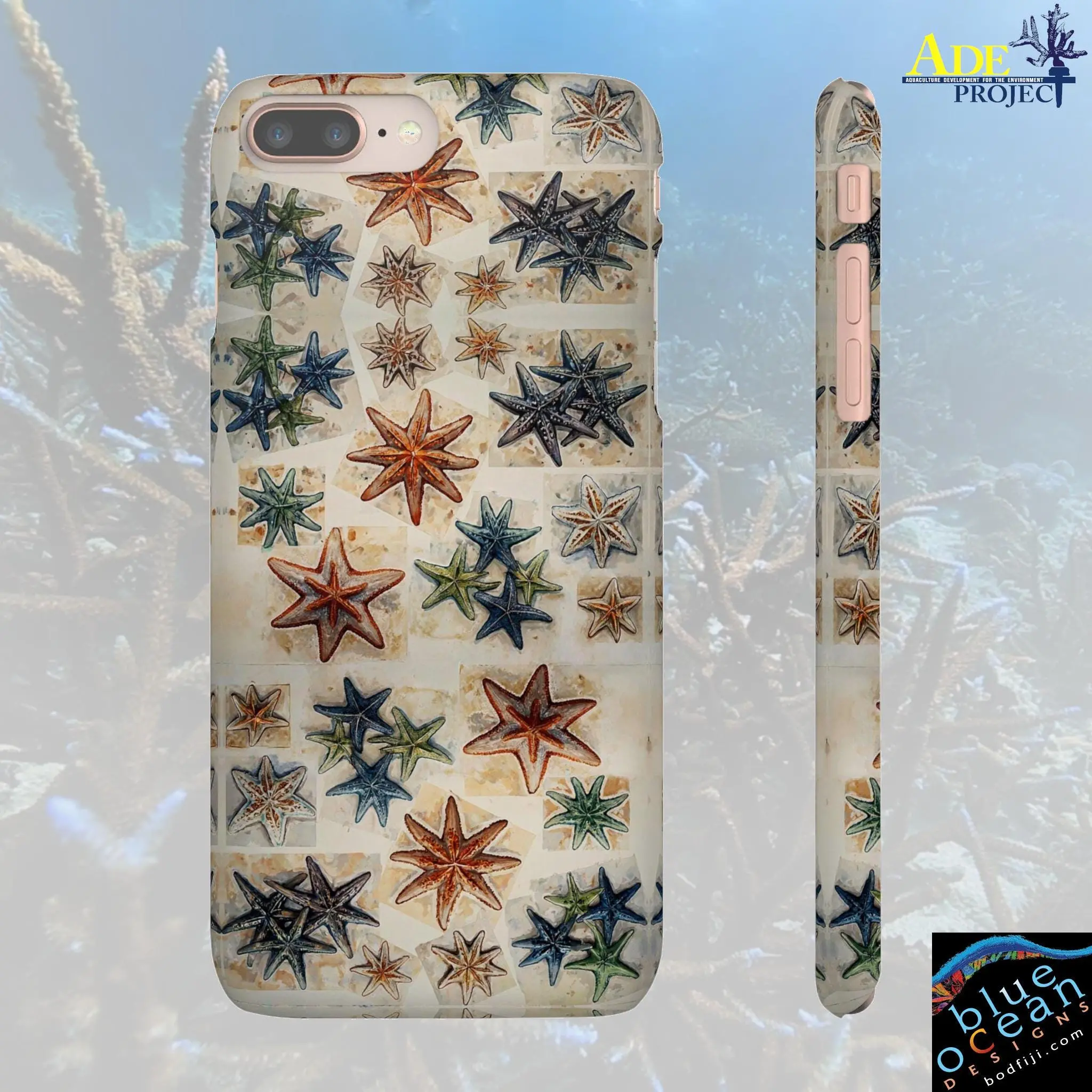 Starfish on the Move iPhone Snap Case - Walt Smith Fiji Ocean Art - Supports ADE Reef Restoration