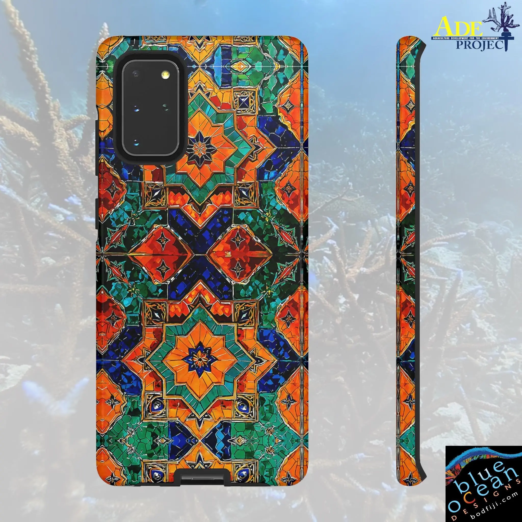 Moroccan Style Android Tough Case - Walt Smith Fiji Ocean Art - Supports ADE Reef Restoration