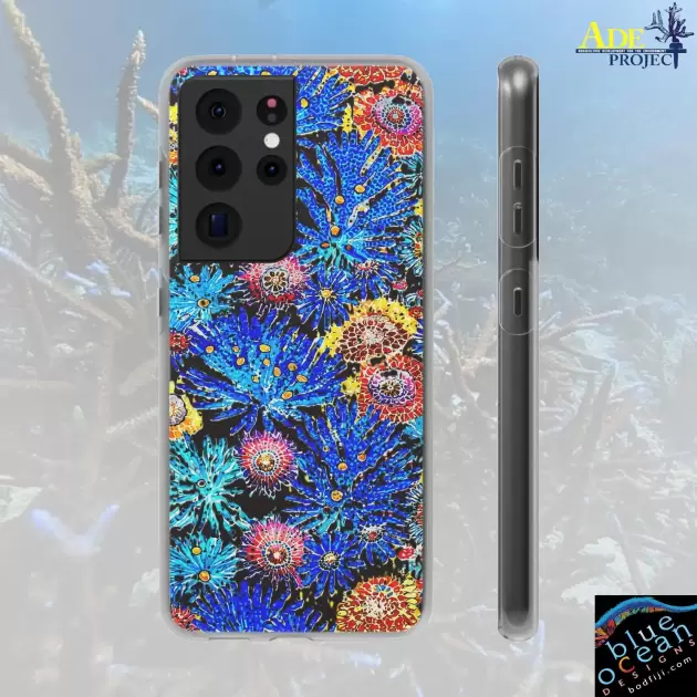 Coral Explosion Android Flexi Case - Walt Smith Fiji Ocean Art - Supports ADE Reef Restoration