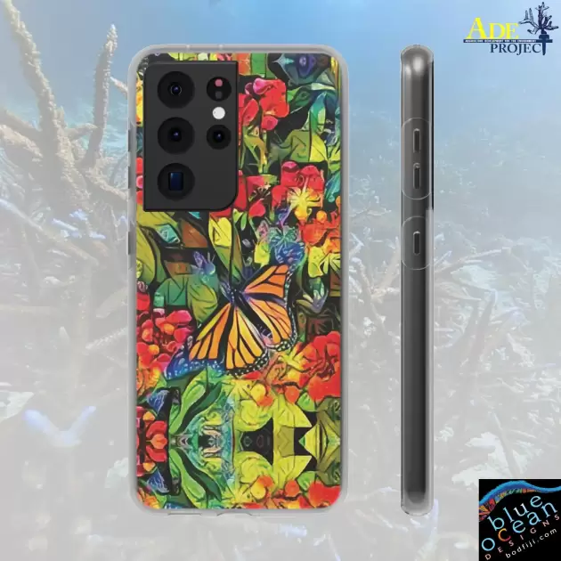 Monarch Garden Android Flexi Case - Walt Smith Fiji Ocean Art - Supports ADE Reef Restoration