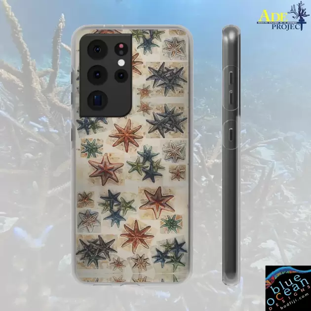 Starfish on the Move Android Flexi Case - Walt Smith Fiji Ocean Art - Supports ADE Reef Restoration