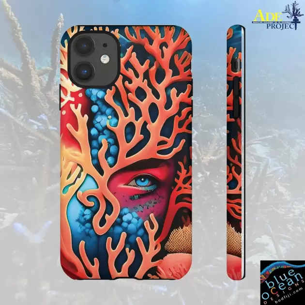 Hidden Reef iPhone Tough Case - Walt Smith Fiji Ocean Art - Supports ADE Reef Restoration