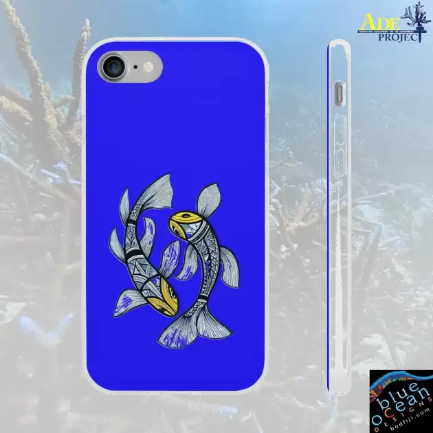 Koi Fun iPhone Flexi Case - Walt Smith Fiji Ocean Art - Supports ADE Reef Restoration