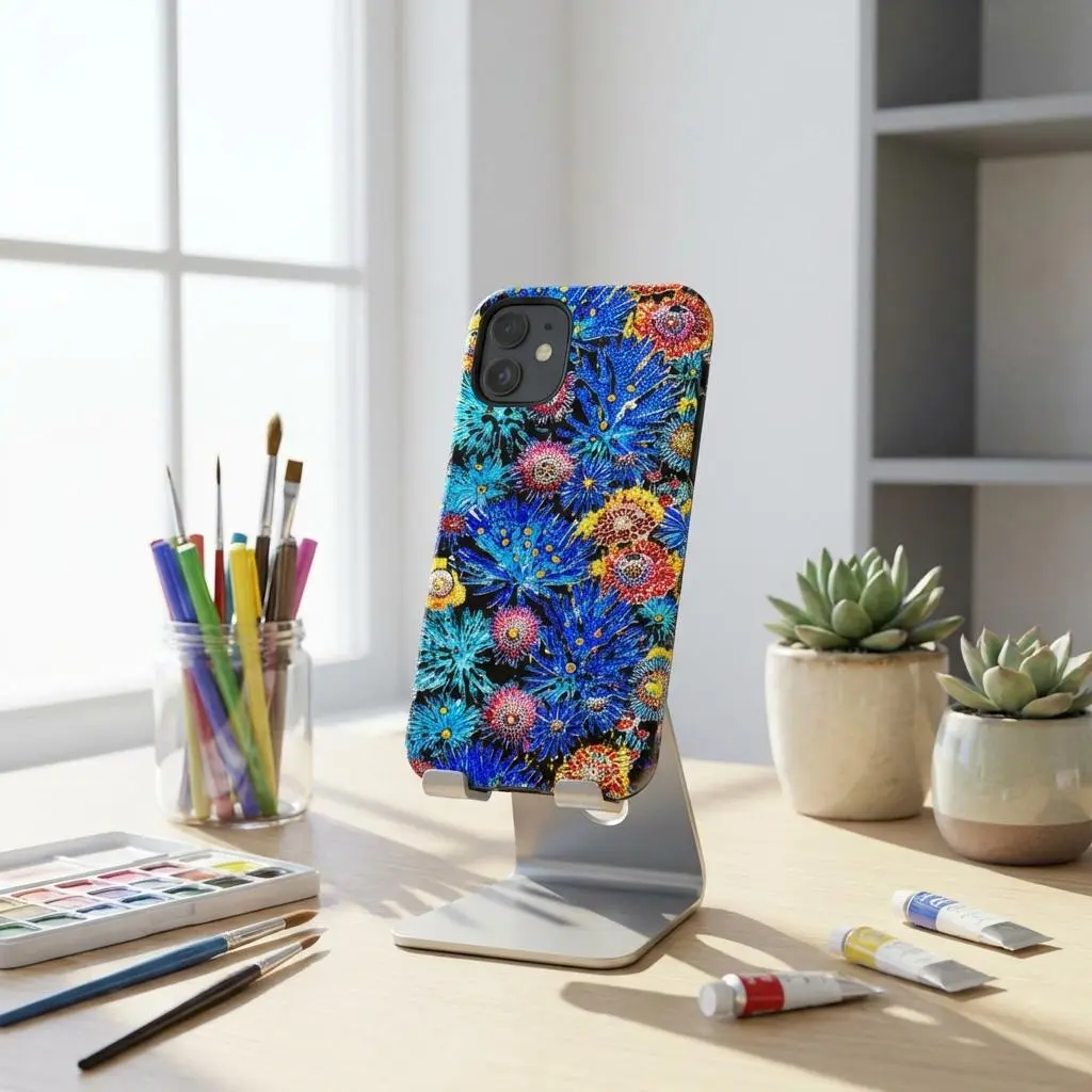 Coral Explosion iPhone Tough Case - Walt Smith Fiji Ocean Art - Supports ADE Reef Restoration
