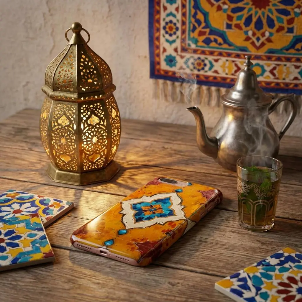 Morocco Tiles iPhone Snap Case - Walt Smith Fiji Ocean Art - Supports ADE Reef Restoration
