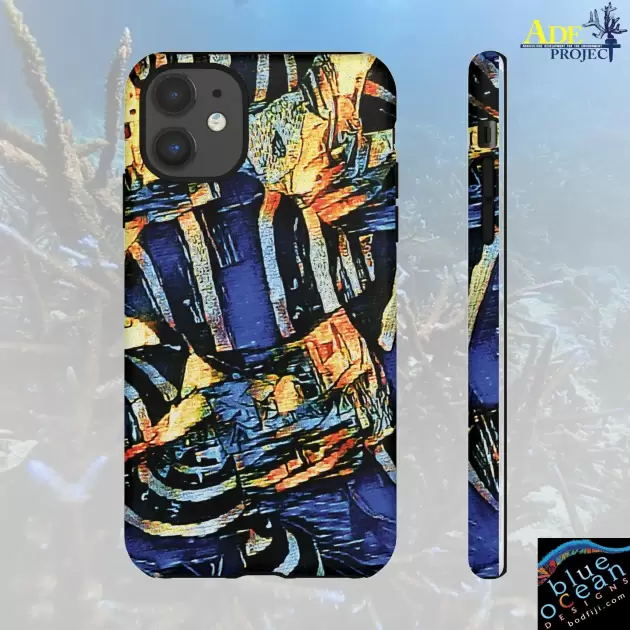 Snails in Blue iPhone Tough Case - Walt Smith Fiji Ocean Art - Supports ADE Reef Restoration