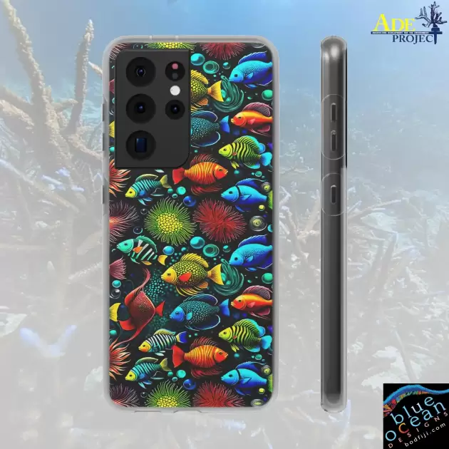 Something Fishy Android Flexi Case - Walt Smith Fiji Ocean Art - Supports ADE Reef Restoration