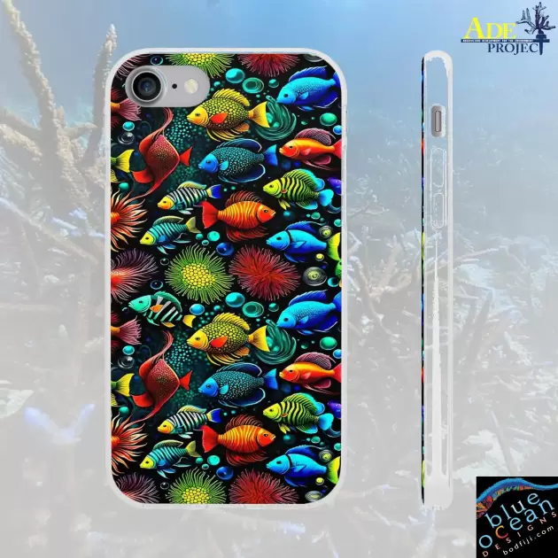 Something Fishy iPhone Flexi Case - Walt Smith Fiji Ocean Art - Supports ADE Reef Restoration