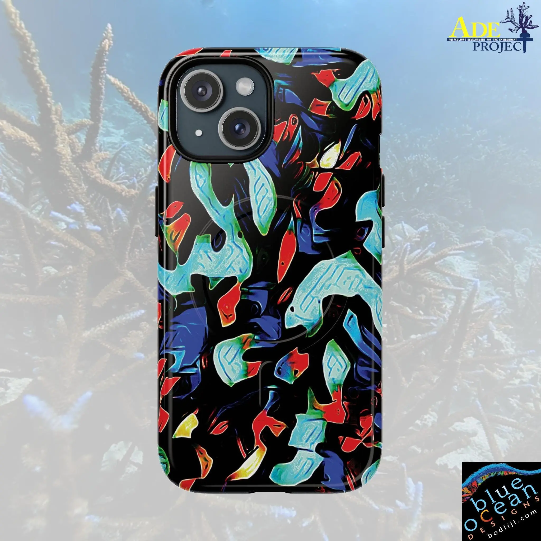 Wild Branch iPhone Magnetic Case - Walt Smith Fiji Ocean Art - Supports ADE Reef Restoration