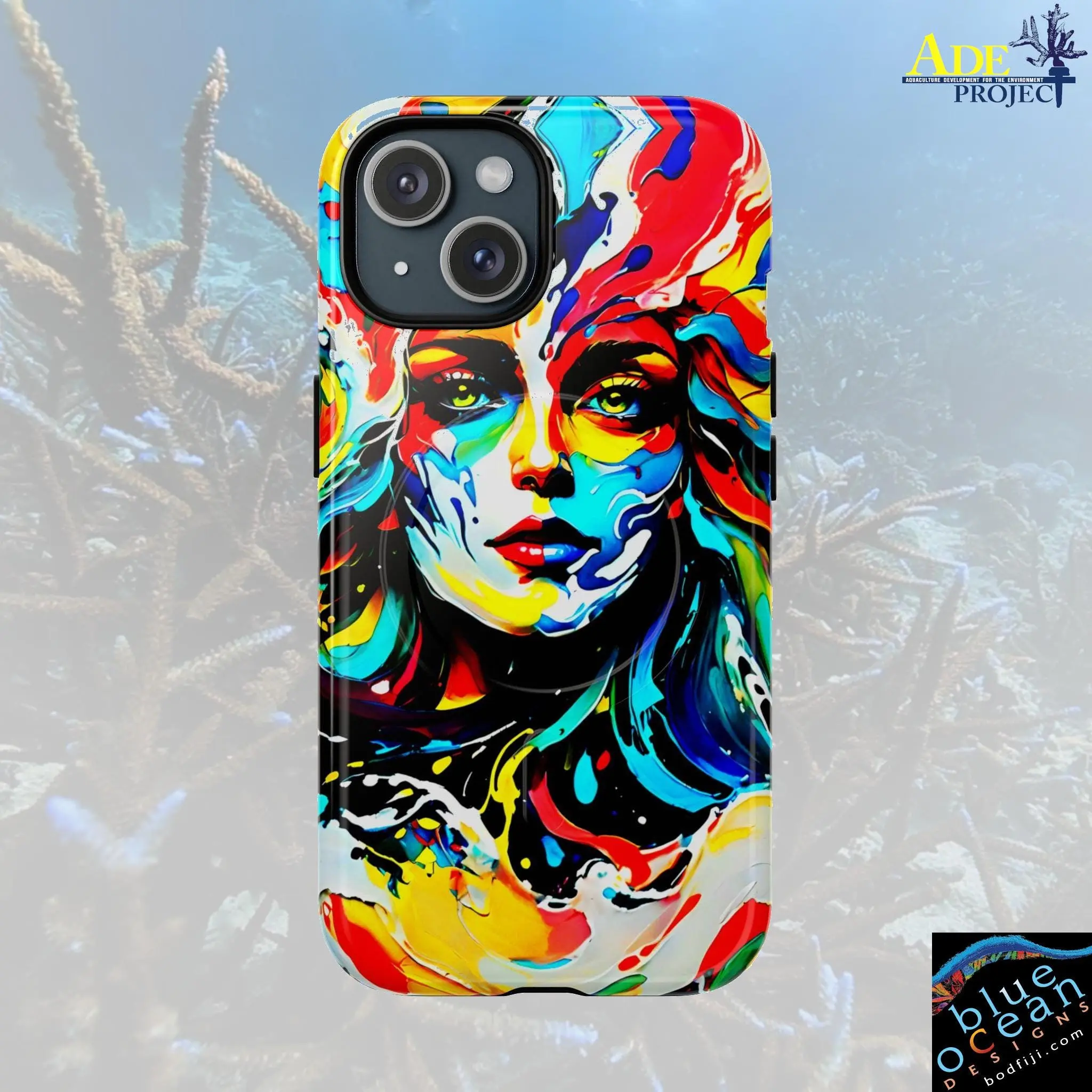 Wild Night iPhone Magnetic Case - Walt Smith Fiji Ocean Art - Supports ADE Reef Restoration