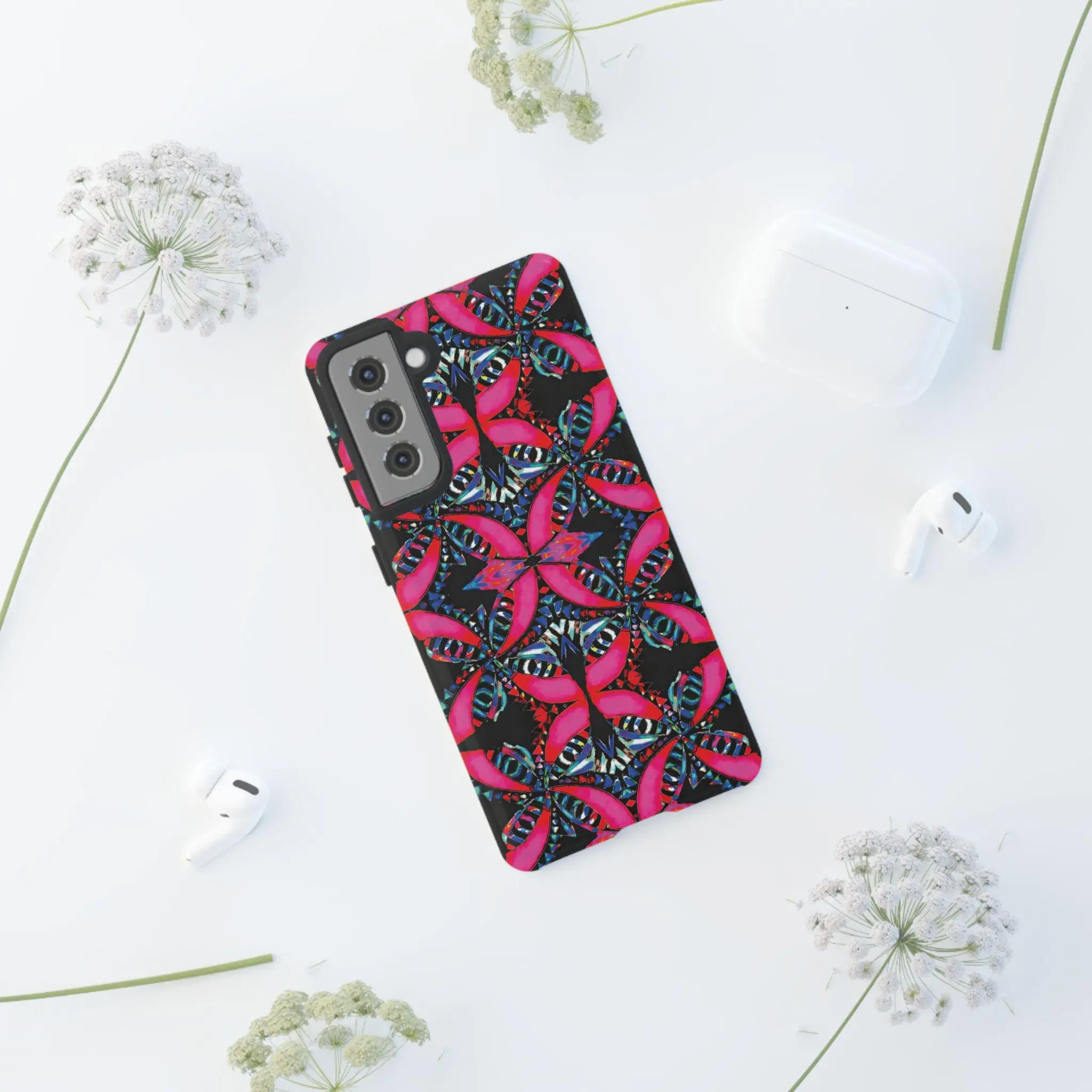Pink on Black Android Tough Case - Walt Smith Fiji Ocean Art - Supports ADE Reef Restoration