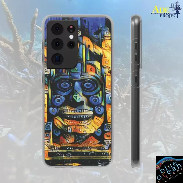 Purple Face Android Flexi Case - Walt Smith Fiji Ocean Art - Supports ADE Reef Restoration