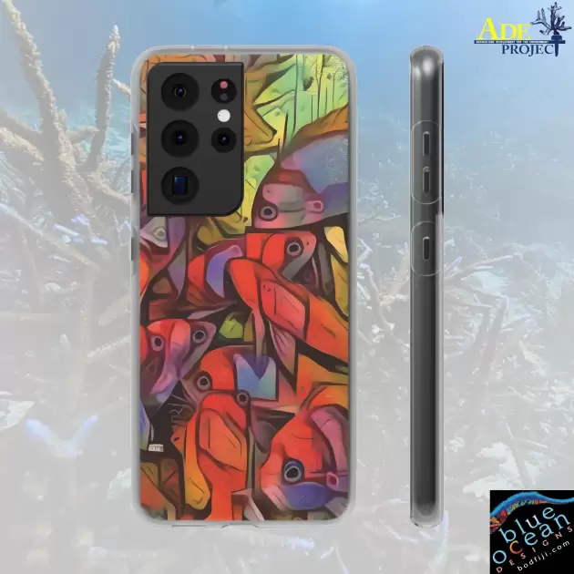 Speckle Backs Android Flexi Case - Walt Smith Fiji Ocean Art - Supports ADE Reef Restoration