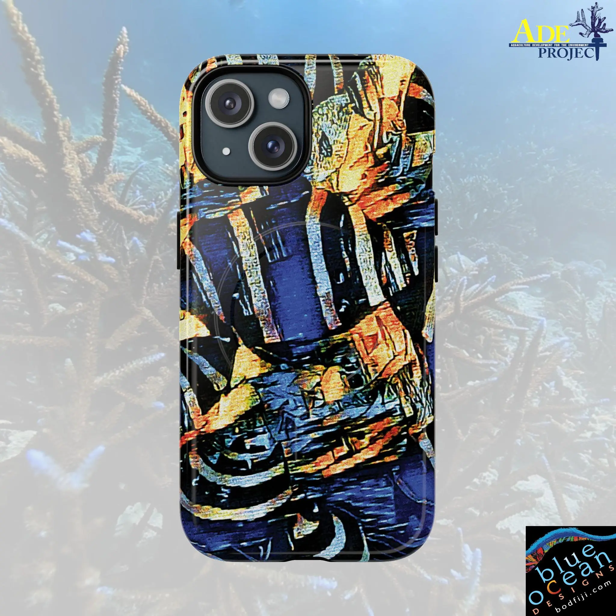 Snails in Blue iPhone Magnetic Case - Walt Smith Fiji Ocean Art - Supports ADE Reef Restoration