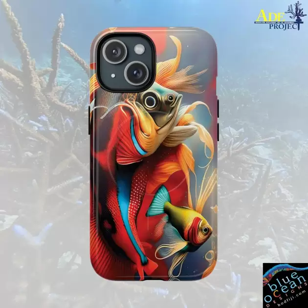 Mr Fish iPhone Magnetic Case - Walt Smith Fiji Ocean Art - Supports ADE Reef Restoration