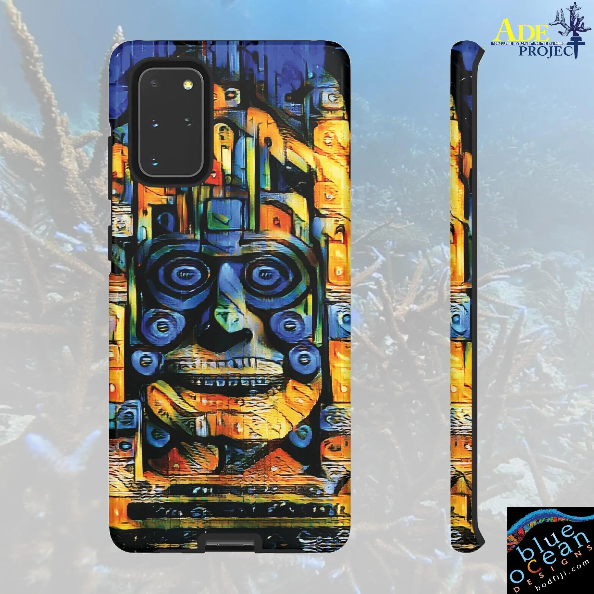 Purple Face Android Tough Case - Walt Smith Fiji Ocean Art - Supports ADE Reef Restoration
