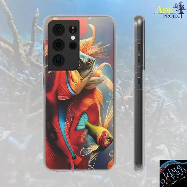 Mr Fish Android Flexi Case - Walt Smith Fiji Ocean Art - Supports ADE Reef Restoration