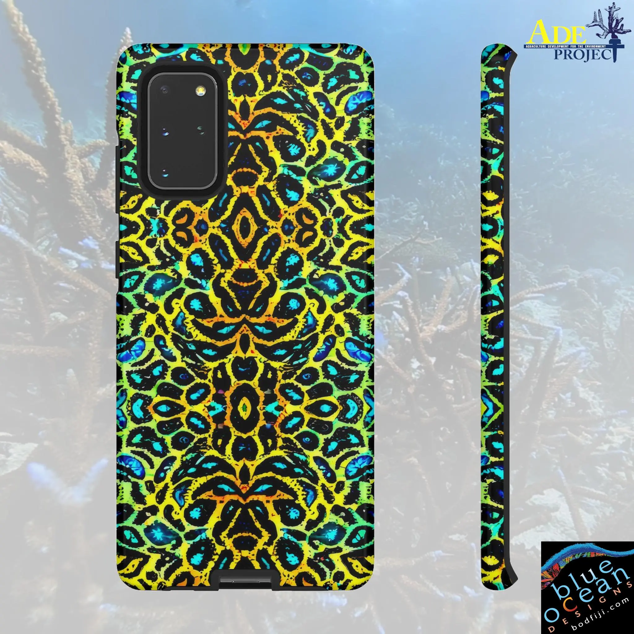 Golden Cat Android Tough Case - Walt Smith Fiji Ocean Art - Supports ADE Reef Restoration