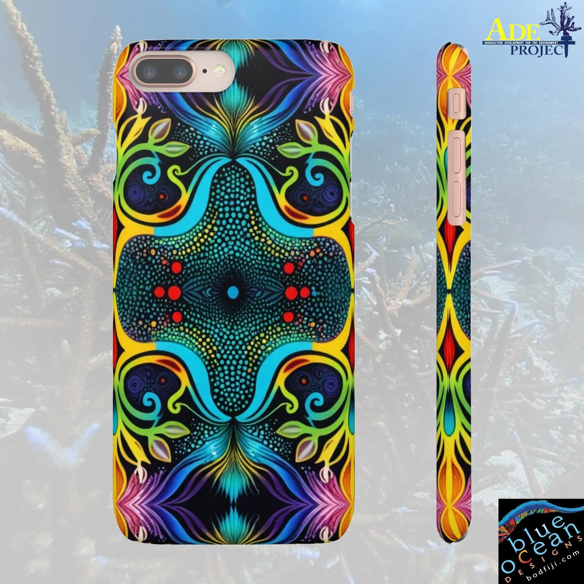Psychedelic Abo iPhone Snap Case - Walt Smith Fiji Ocean Art - Supports ADE Reef Restoration