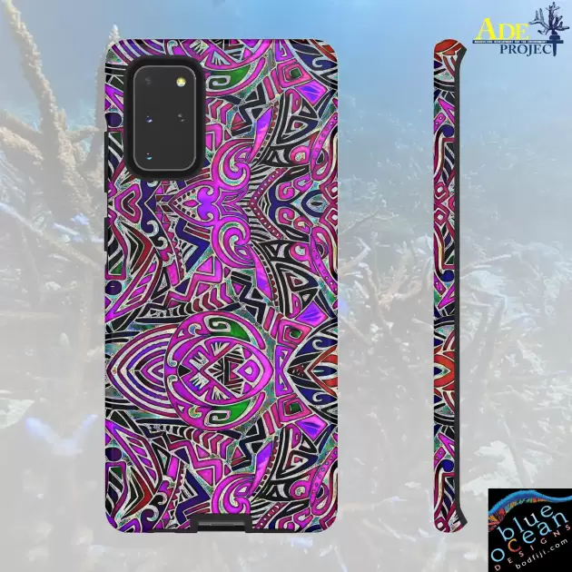 Purple Indo Android Tough Case - Walt Smith Fiji Ocean Art - Supports ADE Reef Restoration