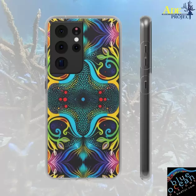 Psychedelic Abo Android Flexi Case - Walt Smith Fiji Ocean Art - Supports ADE Reef Restoration