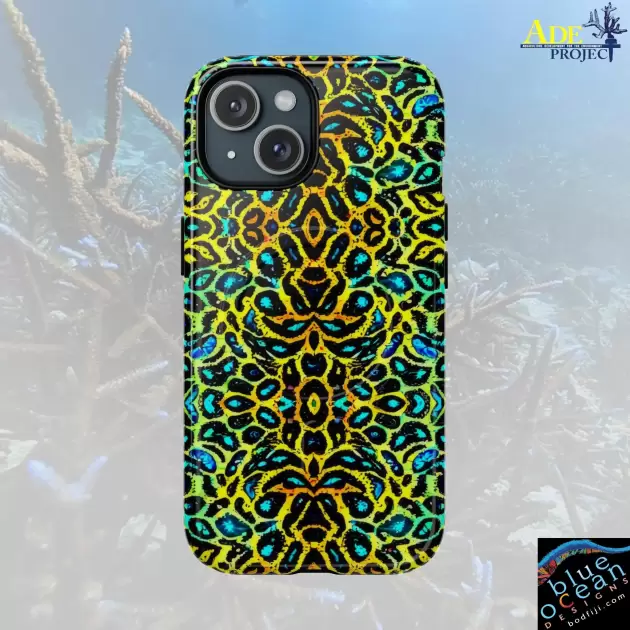 Golden Cat iPhone Magnetic Case - Walt Smith Fiji Ocean Art - Supports ADE Reef Restoration